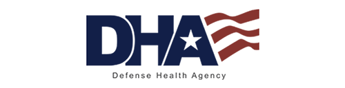 A black and blue logo for the texas health agency.