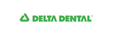 A black background with the words delta dent written in green.